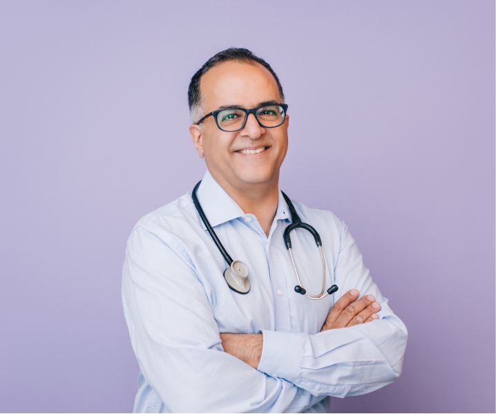 Sujal with a stethoscope